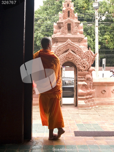 Image of Buddhist monk resting