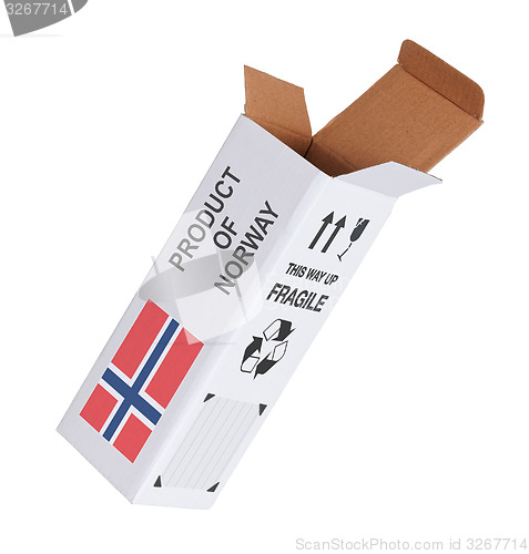 Image of Concept of export - Product of Norway