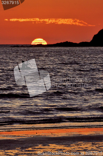 Image of boat in the sunset of madagascar