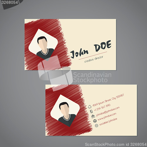 Image of Modern business card with scribbled elements