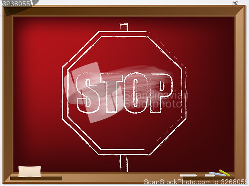 Image of Hand drawn stop sign