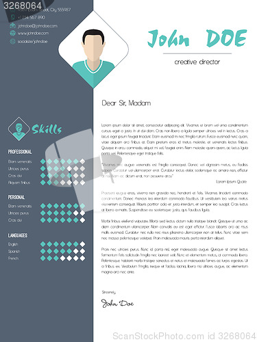 Image of Modern cover letter with design elements