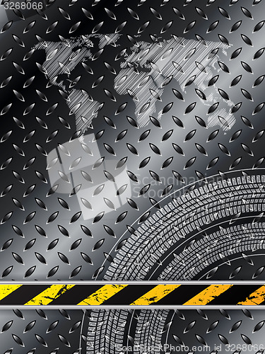 Image of Industrial background in black with tire treads
