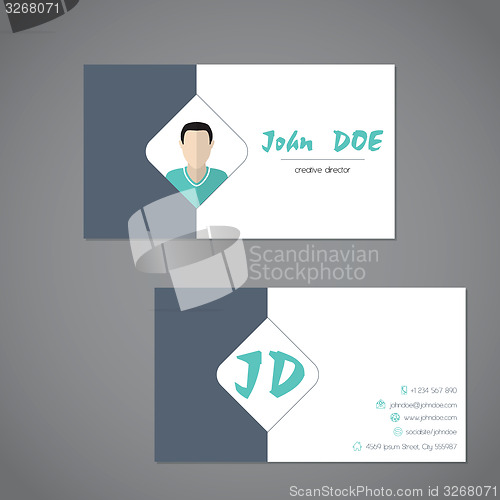 Image of Modern business card with simplistic presentation