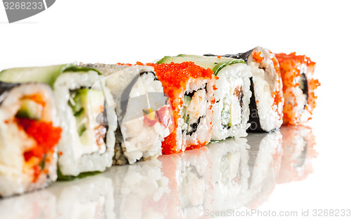 Image of Sushi Roll on a white background