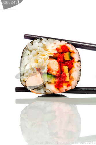 Image of Sushi Roll on a white background