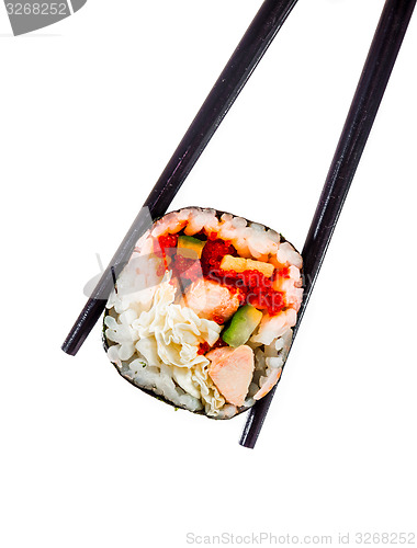 Image of Sushi Roll on a white background