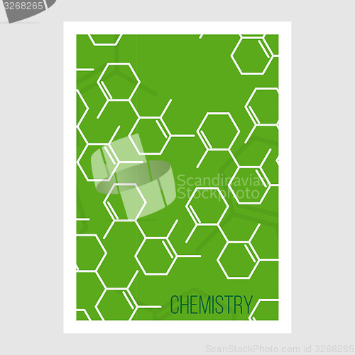 Image of Science Brochure Flyer design template. Vector illustration