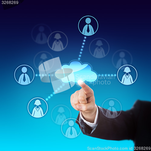 Image of Contacting Office Workers Via The Cloud