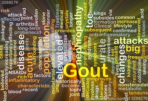 Image of Gout background concept glowing
