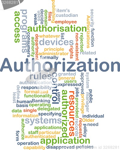 Image of Authorization background concept