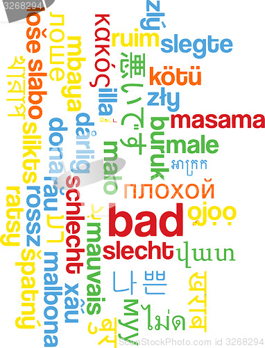Image of Bad multilanguage wordcloud background concept
