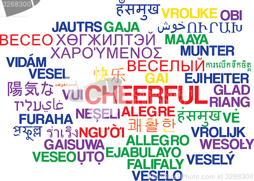Image of Cheerful multilanguage wordcloud background concept