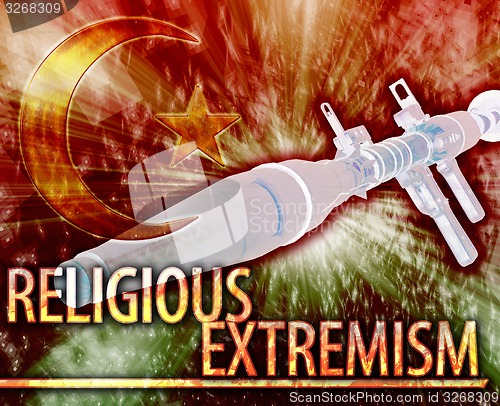 Image of Religious extremism Abstract concept digital illustration