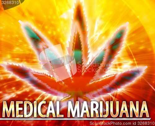 Image of Medical marijuana Abstract concept digital illustration