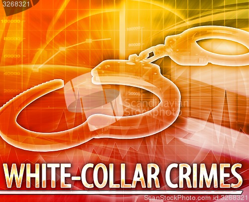 Image of White-collar crime Abstract concept digital illustration