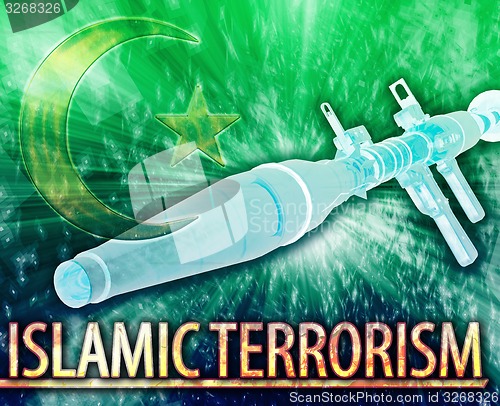Image of Islamic terrorism Abstract concept digital illustration