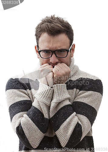 Image of Portrait of a Terrified Man