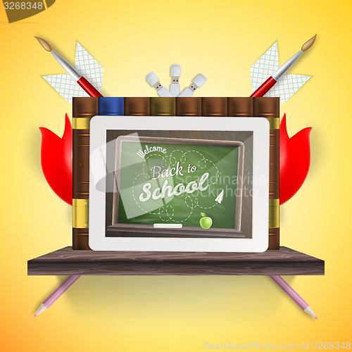 Image of Digital tablet with touch screen. EPS 10