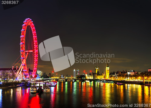 Image of Overview of London with the Elizabeth Tower