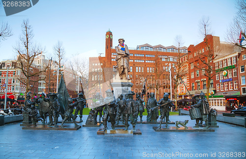 Image of The Night Watch installation at Rembrandtplein in Amsterdam