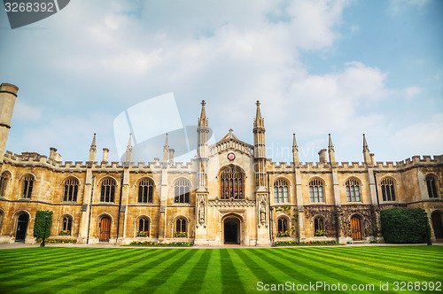 Image of Courtyard of the Corpus Christi College in Cambridge, UK