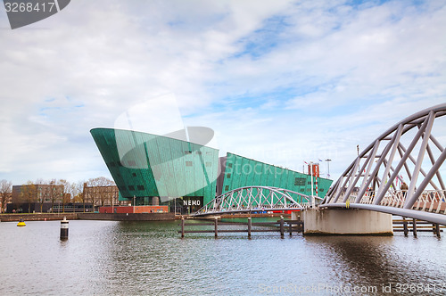 Image of Science Center Nemo building in Amsterdam