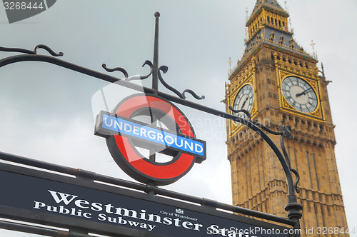 Image of London underground station sign