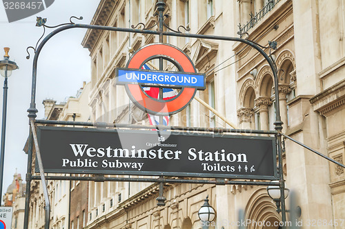 Image of London underground sign