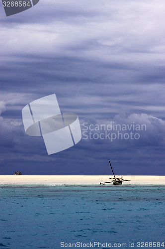 Image of beach in madagascar and boat