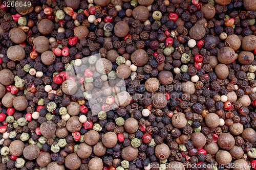 Image of Mixed peppercorns background