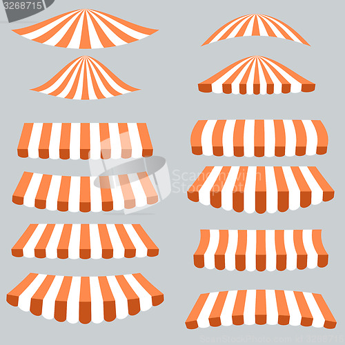 Image of Orange White Tents