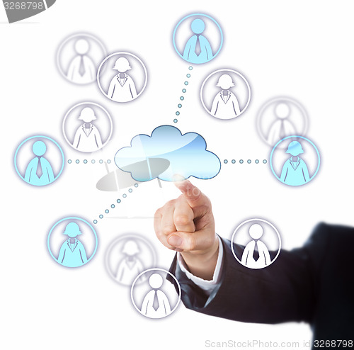 Image of Contacting Female And Male Workers Via The Cloud