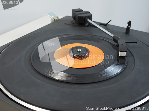 Image of Vinyl record on turntable