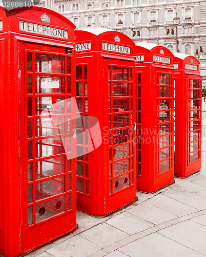 Image of Retro look London telephone box