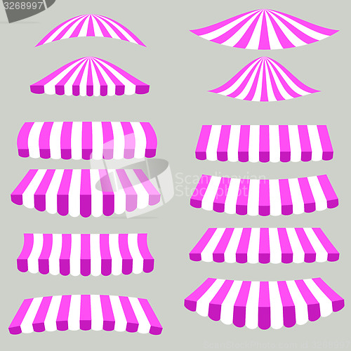 Image of Pink White Tents