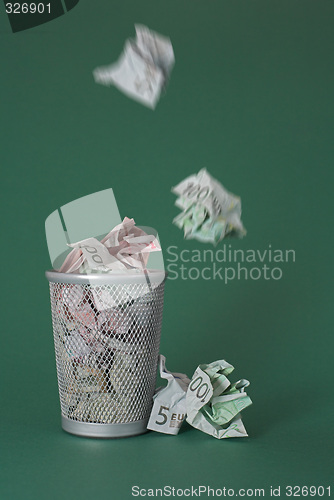 Image of Wasted money - Euro bills