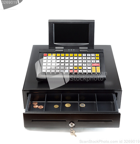 Image of Cash Register on White