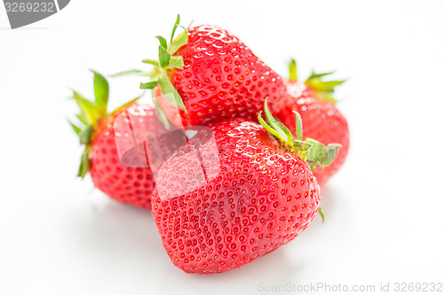 Image of Ripe strawberries.