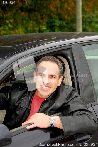 Image of Man in car