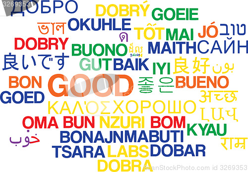 Image of Good multilanguage wordcloud background concept