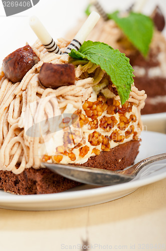 Image of chestnut cream cake dessert