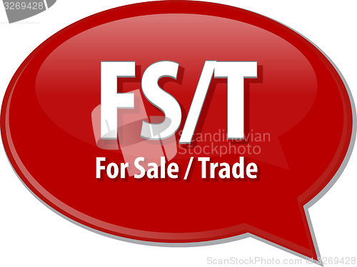 Image of FS/T acronym word speech bubble illustration