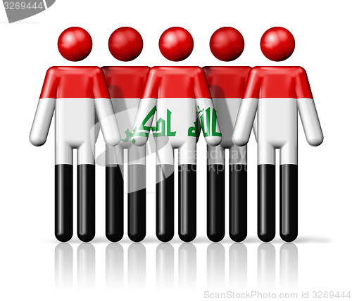 Image of Flag of Iraq on stick figure