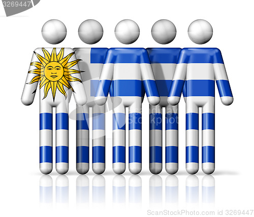 Image of Flag of Uruguay on stick figure