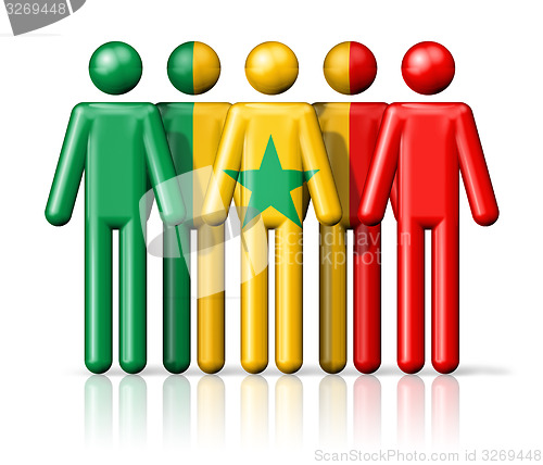 Image of Flag of Senegal on stick figure