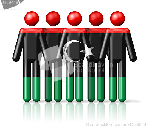 Image of Flag of Libya on stick figure