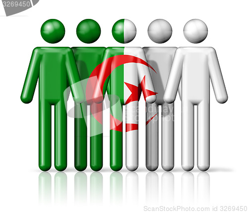 Image of Flag of Algeria on stick figure
