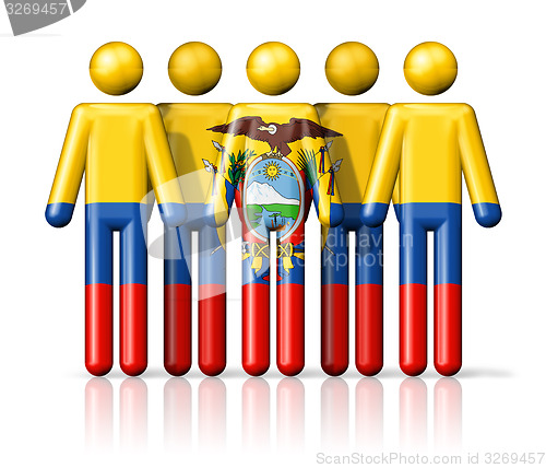 Image of Flag of Ecuador on stick figure