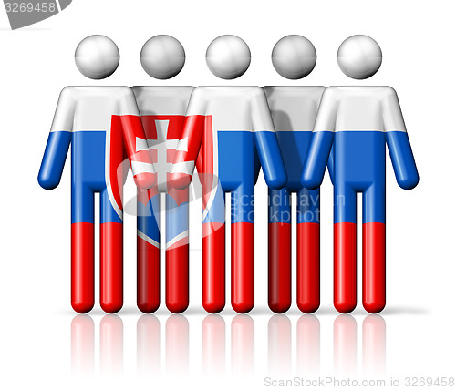Image of Flag of Slovakia on stick figure
